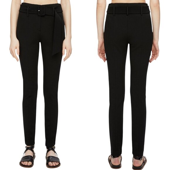 Theory - Women’s Belted Cigarette ‘Camogie’ Pant, Slim-Fit, Career, Black Size 4 - Picture 1 of 14